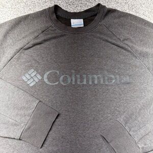 Men’s Charcoal‎ Brown Logo Columbia Charcoal Crewneck Sweater Size XL